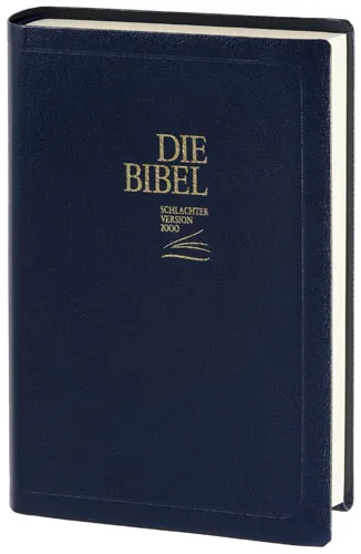 BIBEL SCHLACHTER 2000, FIBROLEDER, BLAU