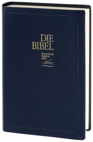 BIBEL SCHLACHTER 2000, FIBROLEDER, BLAU