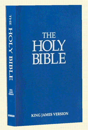 Englisch, Bibel King James Version, biegsam, blau