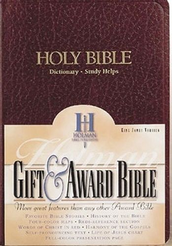 Englisch, Bibel King James Versiion, gift & award, weinrot