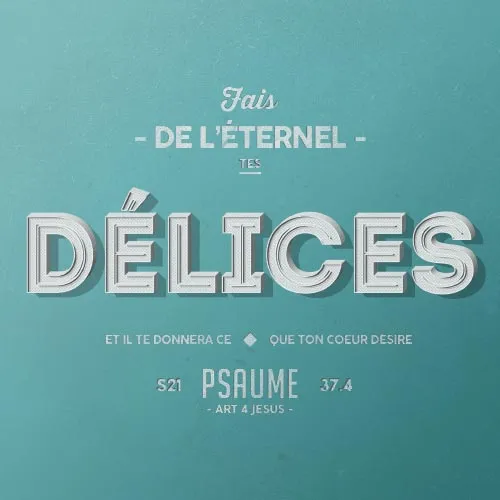 Tableau en métal - «Fais de l'Éternel tes délices…»