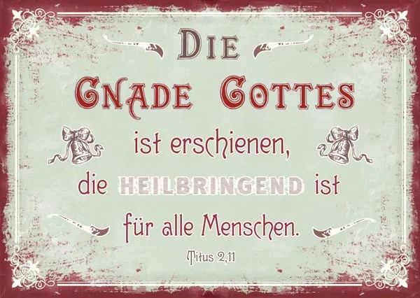 Pk Die Gnade Gottes ist erschienen, 12 Stück - Postkarte