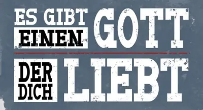 Wandschmuckschild Vintage "Es gibt einen Gott, der dich liebt"