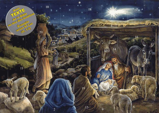 Jésus le sauveur est né - Calendrier de l'Avent