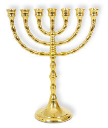 MENORAH 24.,5 CM, GOLD OHNE KERZE