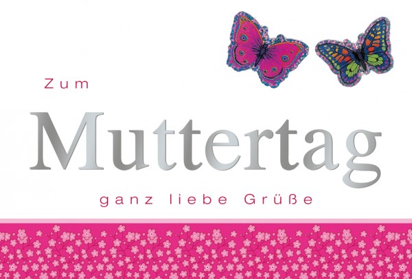 Doppelkarte Muttertag - Schmetterling