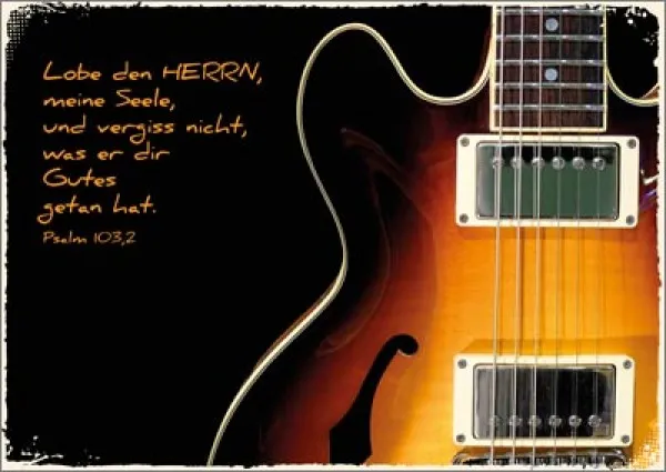 Doppelkarte biblischen Unterricht Gitarre