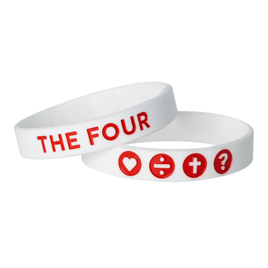 THE FOUR - ARMBAND WEISS/ROT 190MM