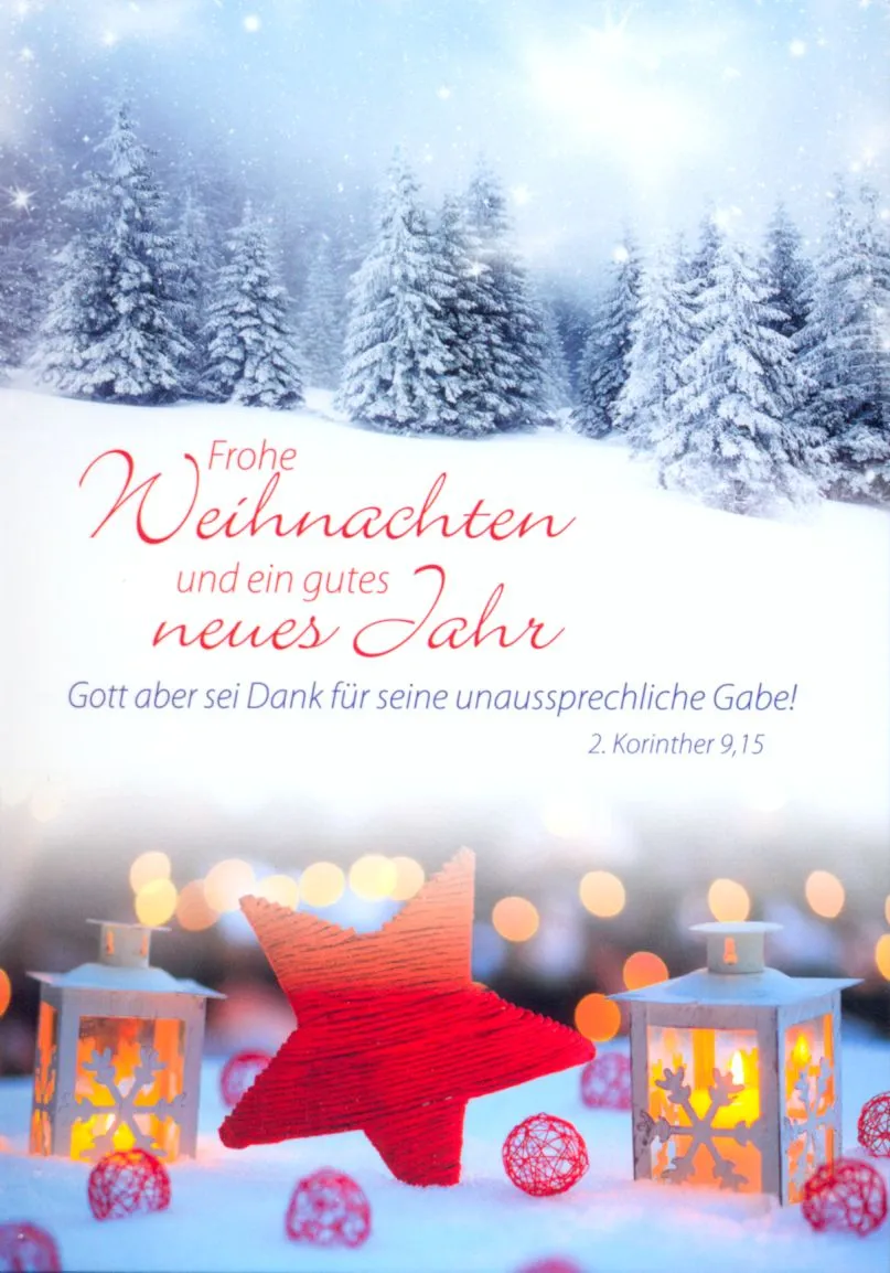 Weihn./Neujahr - Winterlandschaft - Postkarte - Serie mit 12 Stk.
