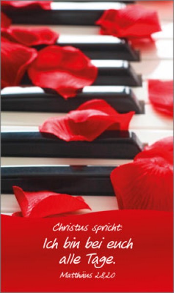 Faltkarte mit Umschlag Klaviatur