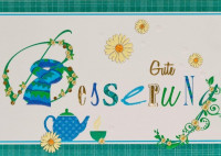 Doppelkarte Gute Besserung, Teekanne