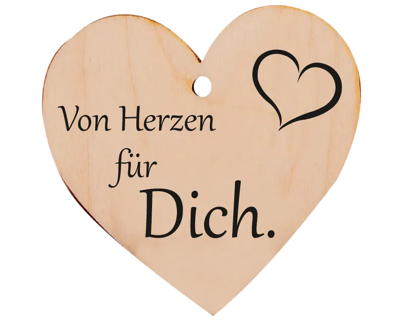 Holzherz Von Herzen für dich!