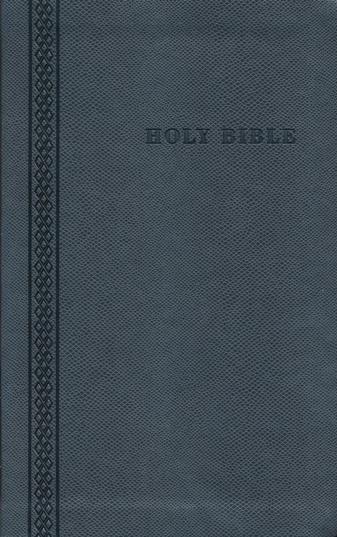 Englisch, Referrenzbibel King James Version, Kunstleder, stahlgrau, Silberschnitt