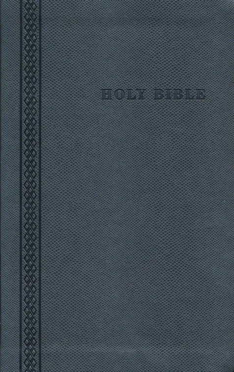 Englisch, Referrenzbibel King James Version, Kunstleder, stahlgrau, Silberschnitt