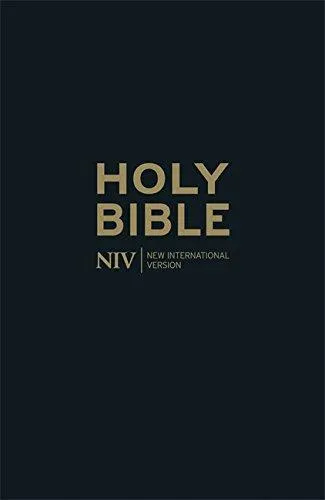 Englisch, Bibel New International Version, Thinline, Leder, schwarz, Goldschnitt
