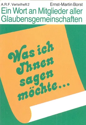 Ein Wort an Mitglieder aller Glaubensgemeinschaften