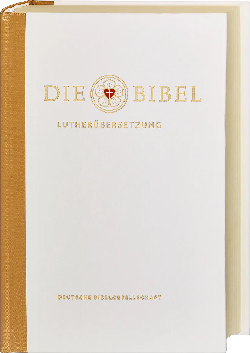 Die Luther Rev. 2017 Traubibel mit Apokryphen und Familienchronik, Weiss und Gold