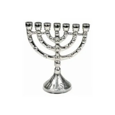 Menorah 11cm - 7 armiger Leuchter (silberfarben)