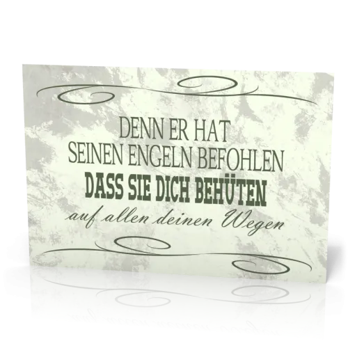 Wandschmuckschild Vintage "Denn Er hat seinen Engeln befohlen…"