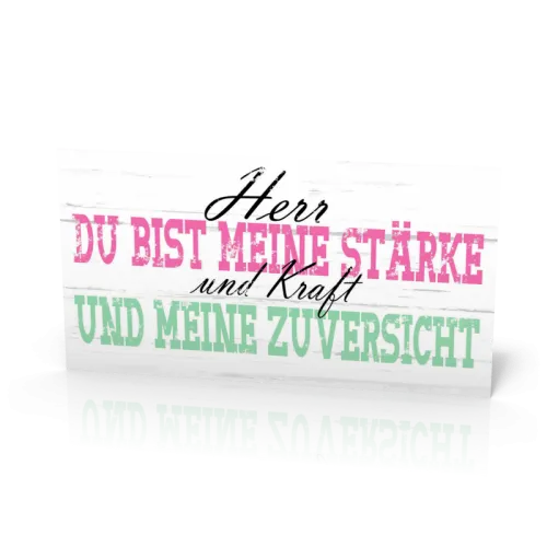 Wandschmuckschild Vintage "Herr, du bist meine Stärke…"