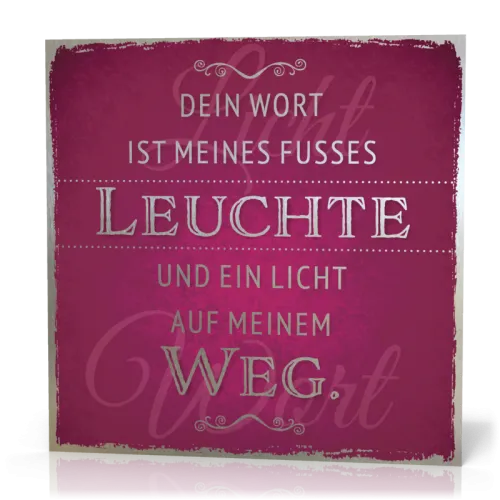 Metalltafel Ein Licht auf meinem Weg - 13 x 13 cm