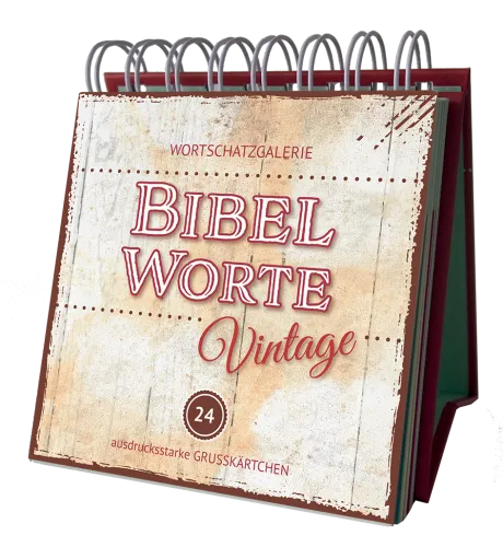 Mini Aufstellbuch Bibelworte - Reihe Wortschatzgallerie, Vintage