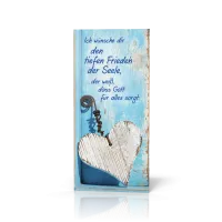 Magnet Lesezeichen Weisses Holzherz