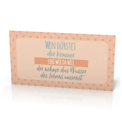 Wandschmuckschild Wen dürstet der komme