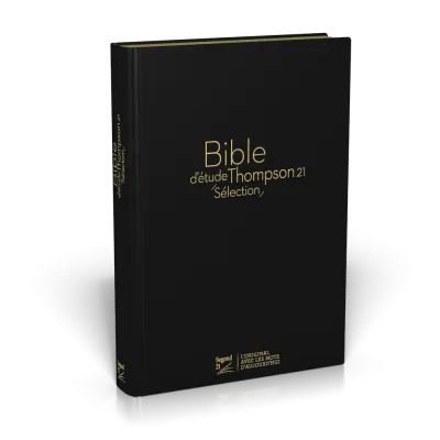 Bible d'étude Thompson 21 Sélection, noire - couverture souple, cuir véritable