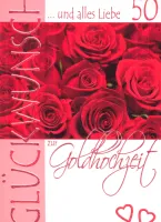 Faltkarte Goldhochzeit - 6 verschiedene Karten