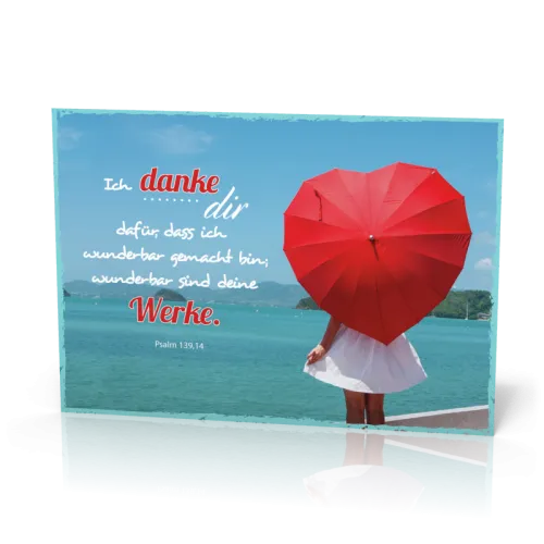 Postkarte Ich danke dir dafür, dass ich - 12 Stück pro Päckchen