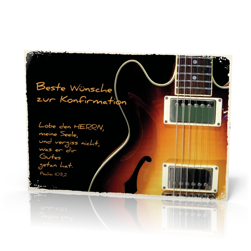 Doppelkarte biblischen Unterricht Gitarre