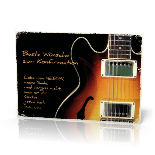 Doppelkarte biblischen Unterricht Gitarre
