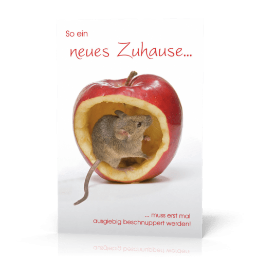 Doppelkarte Zuhause Maus/Apfel PG11