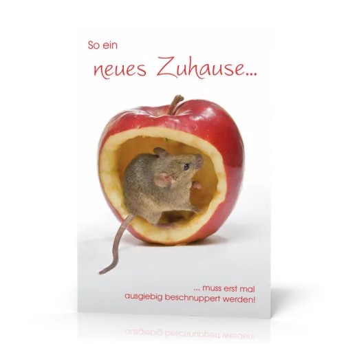 Doppelkarte Zuhause Maus/Apfel PG11