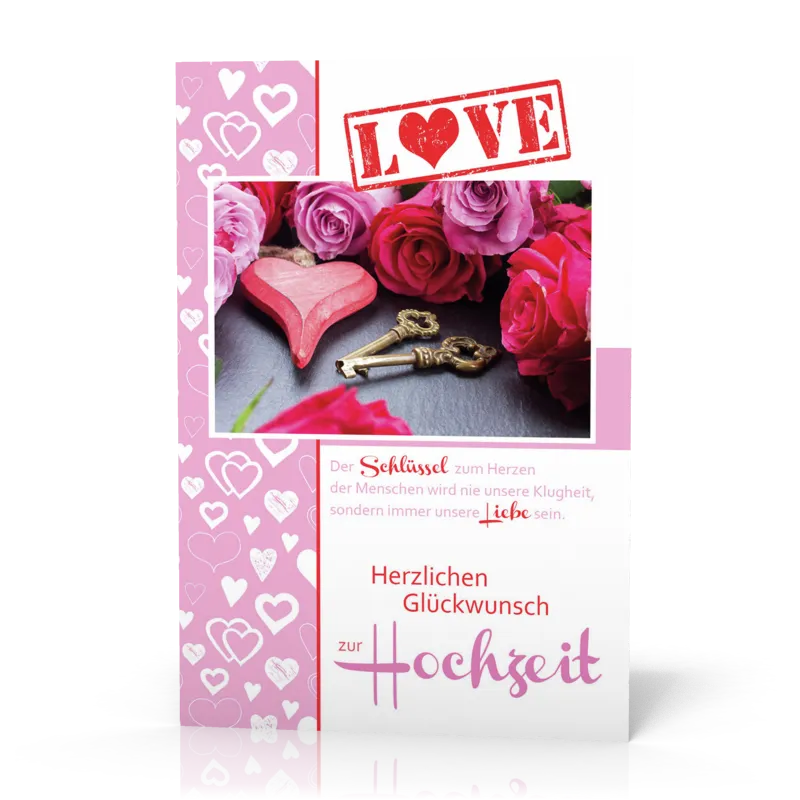 Doppelkarte Eheringe Zwei Schlüssel PG11