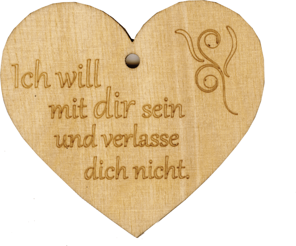 Holzherz Ich will mit dir sein