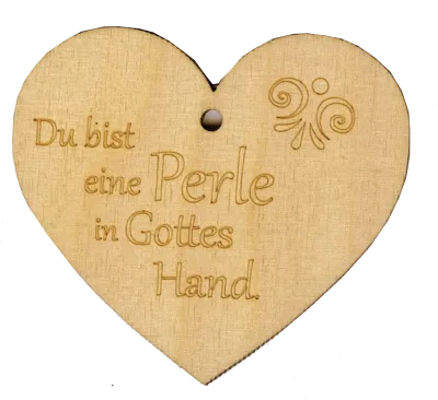 Holzherz Du bist eine Perle