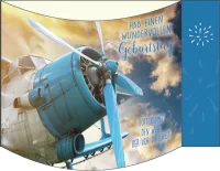 Aufstell Karte Flugzeug Klassiker