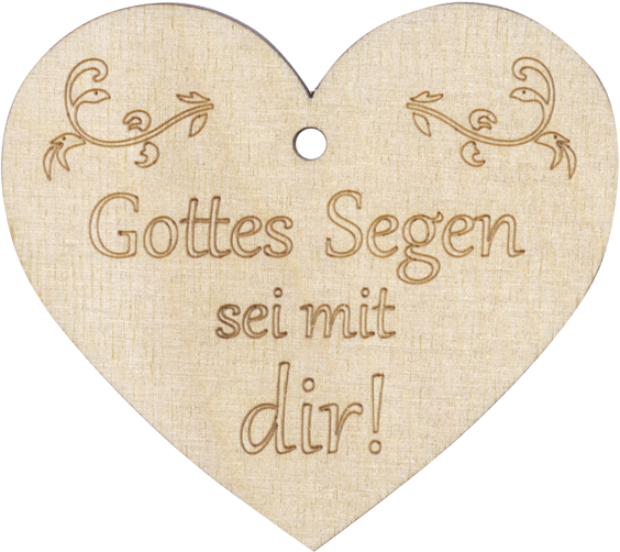 Holzherz Gottes Segen sei mit dir!