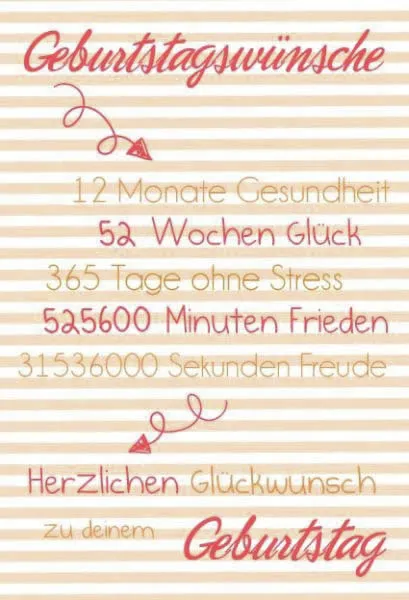 Doppelkarte Geburtstagswünsche PG11