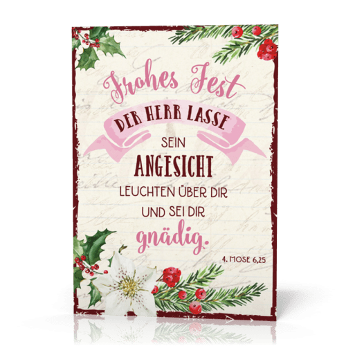 Postkarte Weihnachten Poesie - 12 Stück pro Päckchen