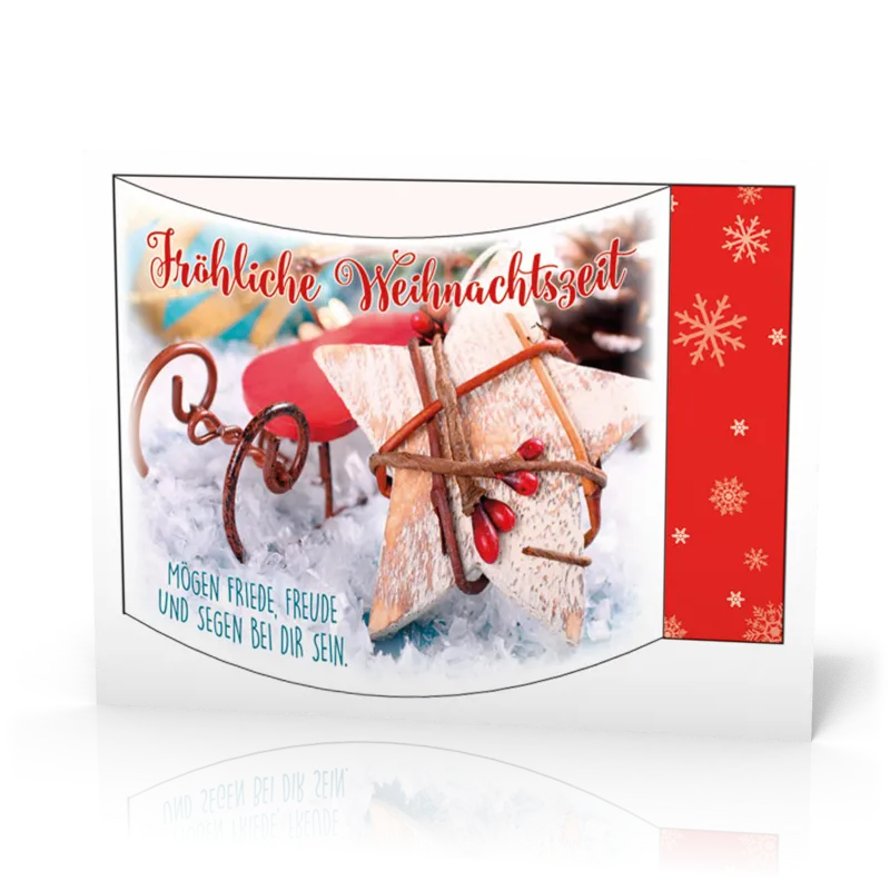 Aufstell Karte Weihnachten Fröhliche Weihnachtszeit