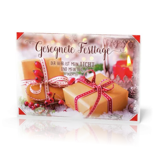 Doppelkarte Weihnachten, Päckchen