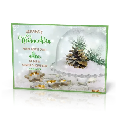 Doppelkarte Weihnachten Friede sei mit euch…