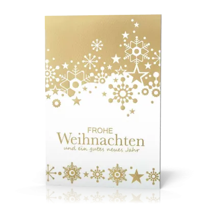 Doppelkarte Weihnachten Schneeflocken PG5