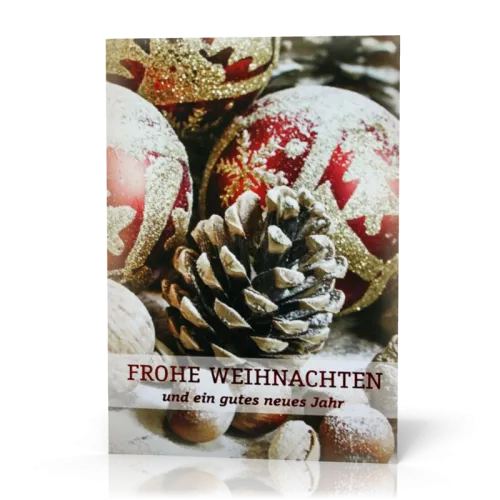 Doppelkarte Weihnachten Tannenzapfen PG4