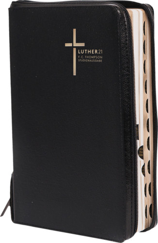 Luther21 - F.C.Thompson Studienbibel, Standard, Cromwell Leder, schwaz - Goldschn. mit Register RV