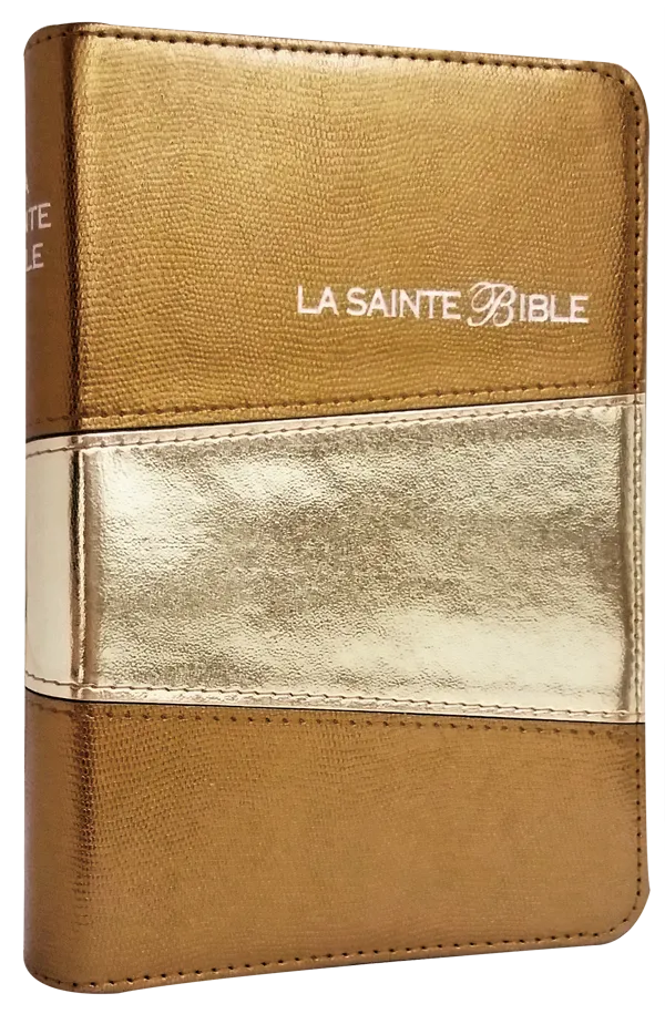 Bible Segond 1910, compacte, dorée - couverture souple, vivella, tranche or