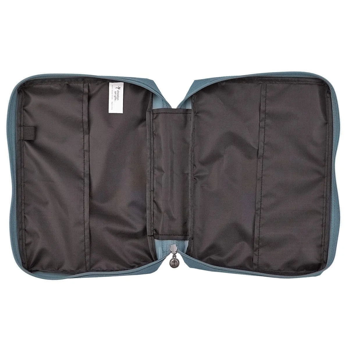 Pochette Bible, Taille L, Footprints, Turquoise-toile